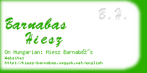 barnabas hiesz business card